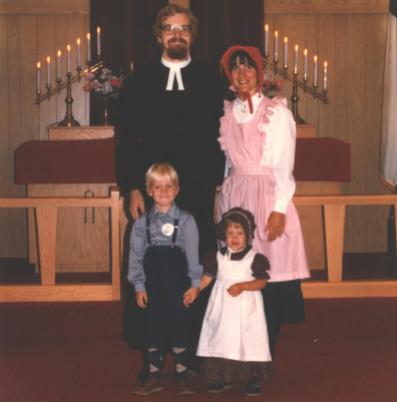 Pioneer days in town and in church. Yes, I'm the tiny one.
